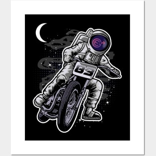 Astronaut Motorbike Evergrow Crypto EGC Coin To The Moon Crypto Token Cryptocurrency Wallet Birthday Gift For Men Women Kids Posters and Art